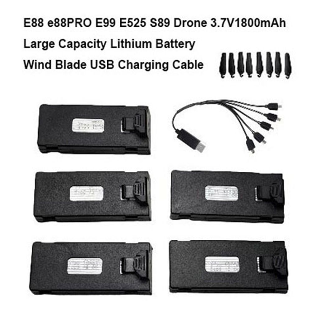 블랙 리튬 배터리 3.7V1800mAh E88 e88P - Eachine Drone E010 리뷰 및 가격